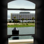 Disney's Contemporary Resort Viewed Through Ferry Window
