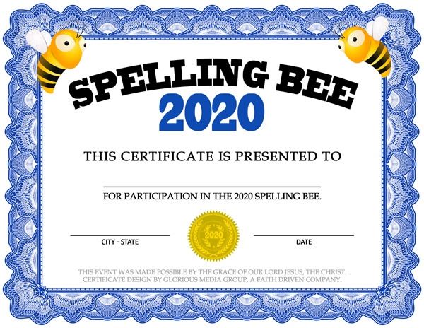 free 2020 spelling bee cert